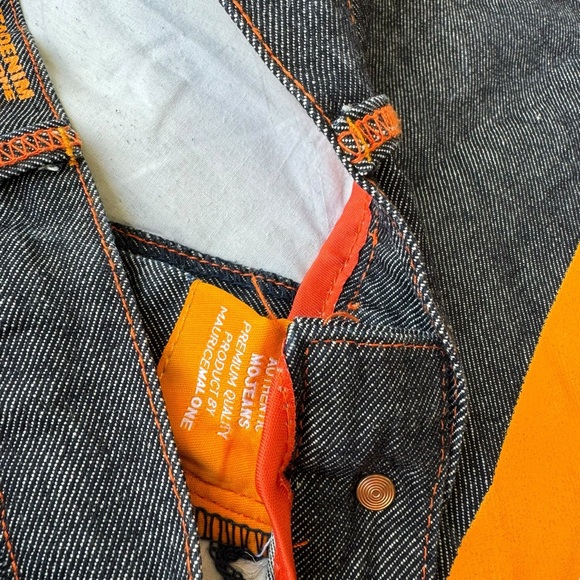 Maurice Malone Vintage MoJo Jeans Baggy Wide Leg Jorts Y2K Jnco Evisu Loose Fit - Picture 10 of 12